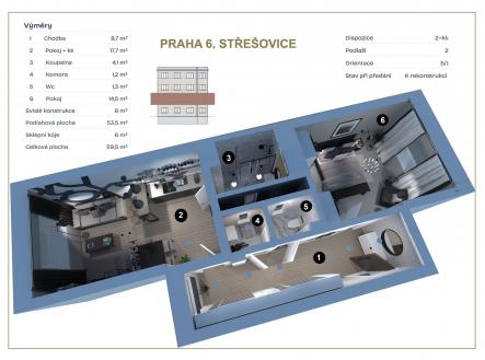 . | Prodej bytu, 2+kk, 60 m²