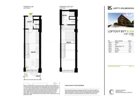 půdorys | Prodej bytu, atypický, 51 m²