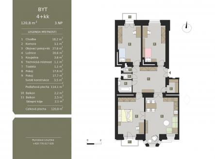 . | Prodej bytu, 4+kk, 121 m²