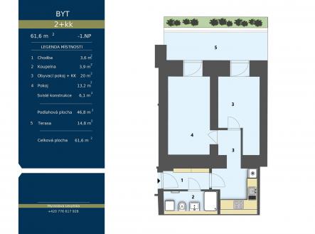 . | Prodej bytu, 2+kk, 62 m²