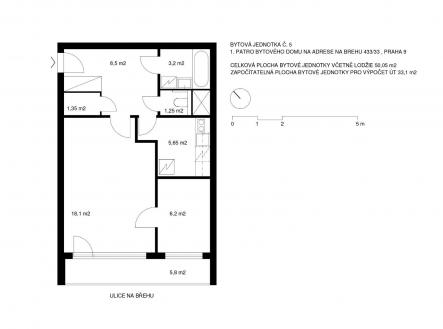 Půdorys | Prodej bytu, 2+1, 46 m²