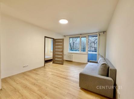 Obývací pokoj - vstup na lodžii | Prodej bytu, 2+1, 46 m²