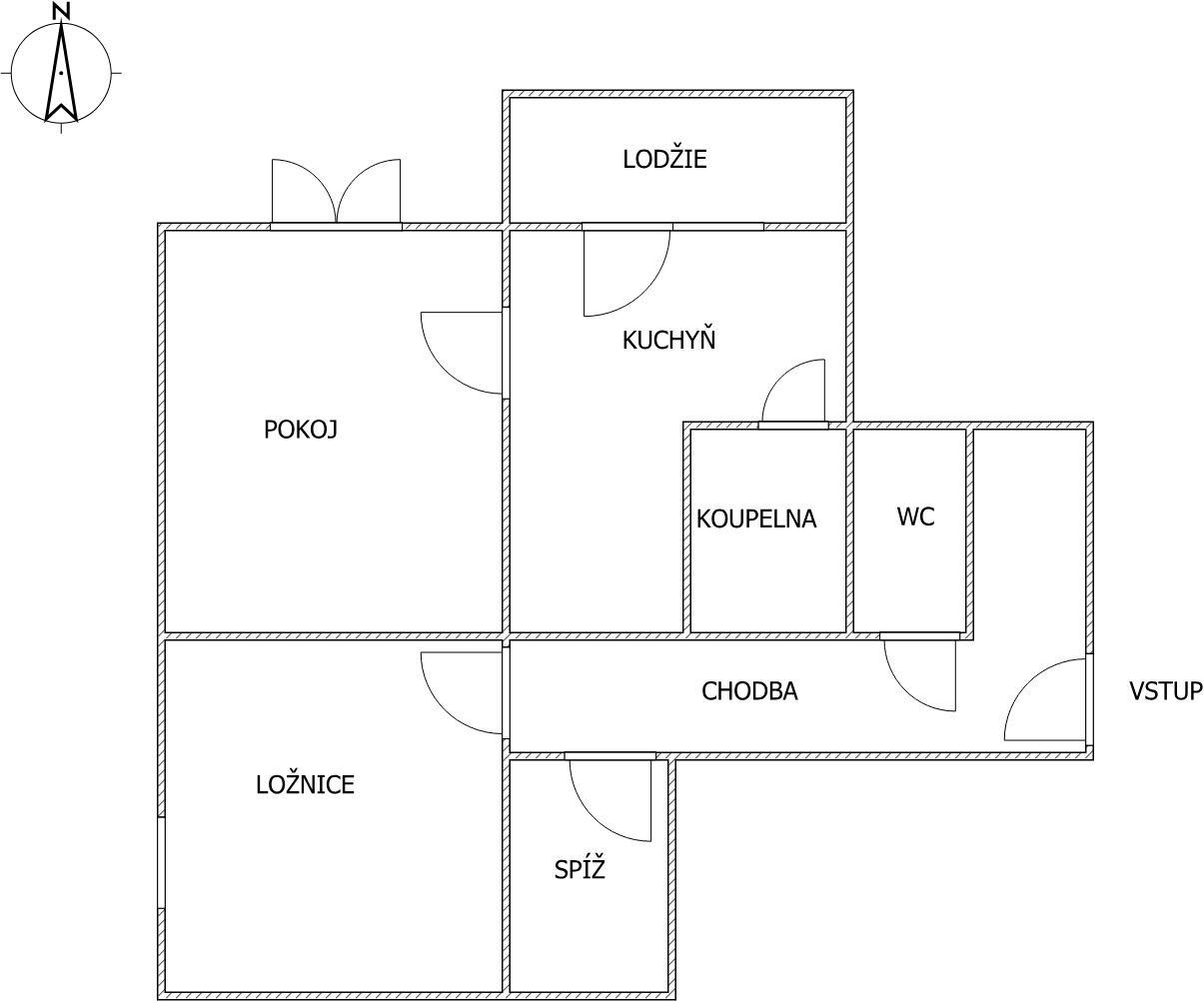 Pronájem bytu 2+1, 52 m2, sídl. E. Beneše, Prostějov