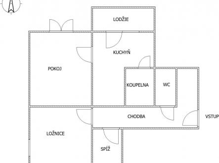 Pronájem bytu, 2+1, 59 m²