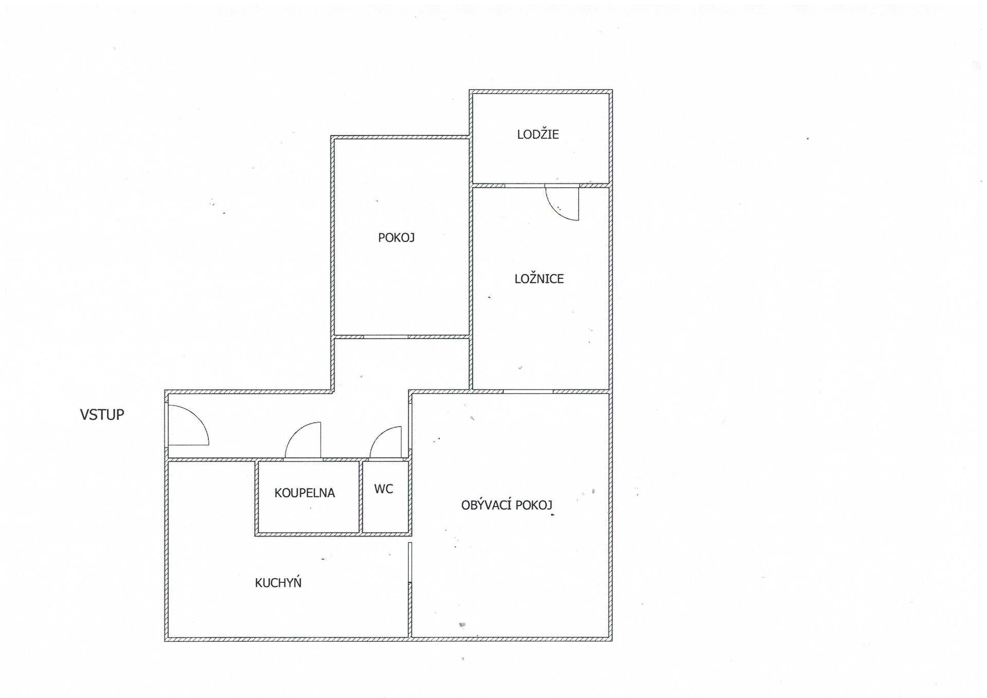 Pronájem bytu 3+1, 71 m2, Prostějov