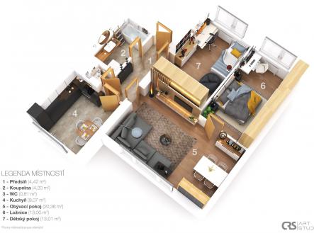 . | Prodej bytu, 3+1, 65 m²
