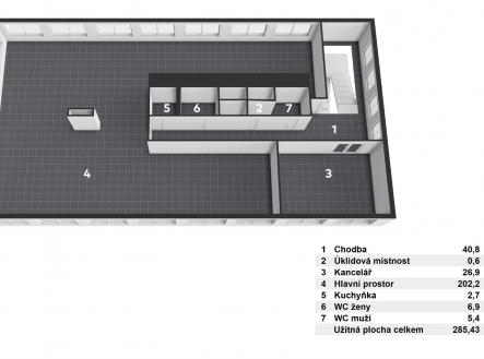 Komerční prostor Stodůlky Bavorská | Pronájem - kanceláře, 285 m²