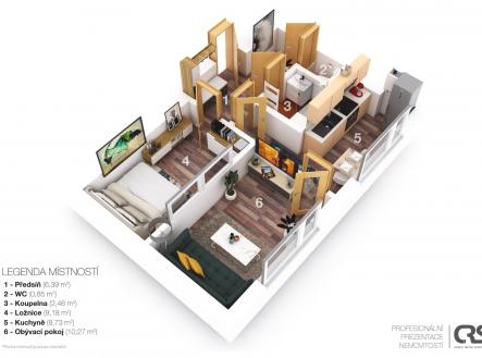 . | Pronájem bytu, 2+1, 39 m²