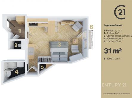 . | Prodej bytu, 1+kk, 30 m²