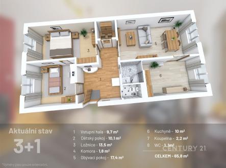 . | Prodej bytu, 3+1, 68 m²