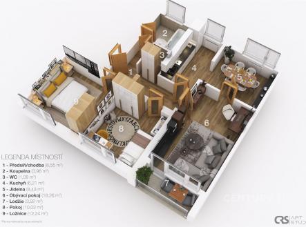 . | Pronájem bytu, 4+1, 69 m²