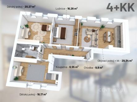 . | Prodej bytu, 4+kk, 100 m²