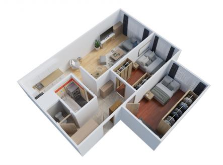 . | Prodej bytu, 3+kk, 63 m²