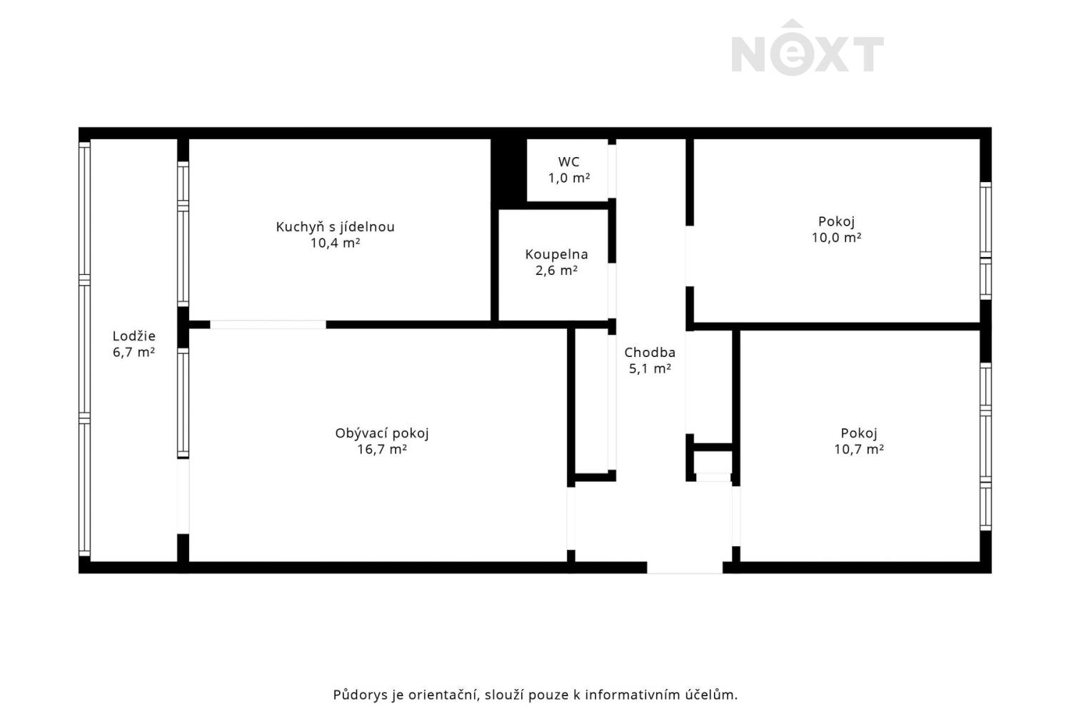 Prodej byt 3+1, 64㎡