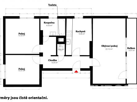 . | Prodej bytu, 3+1, 69 m²