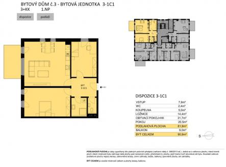 Fotka 1 | Prodej bytu, 3+kk, 91 m²