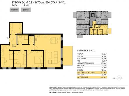 Fotka 4 | Prodej bytu, 4+kk, 103 m²