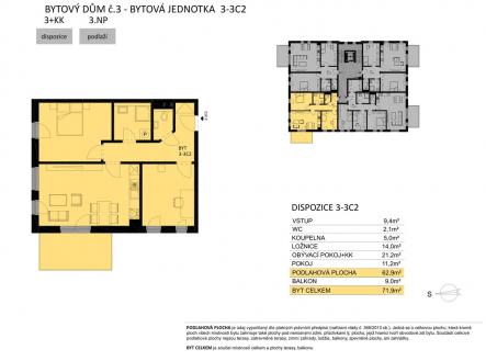 Fotka 4 | Prodej bytu, 3+kk, 72 m²