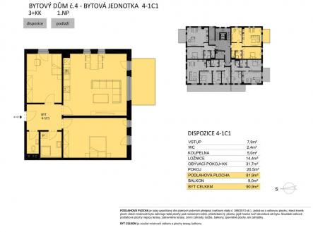 Fotka 3 | Prodej bytu, 3+kk, 91 m²