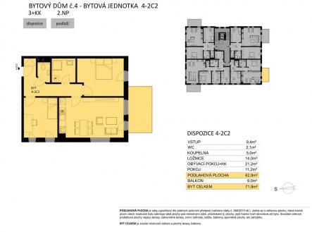 Fotka 3 | Prodej bytu, 3+kk, 72 m²