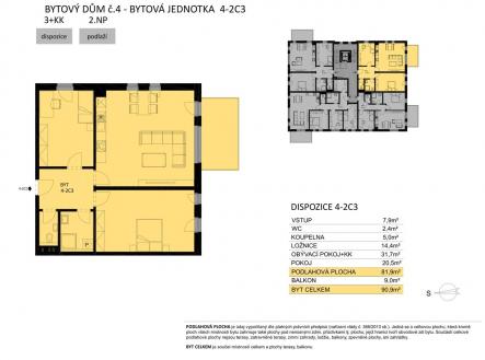 Fotka 6 | Prodej bytu, 3+kk, 91 m²