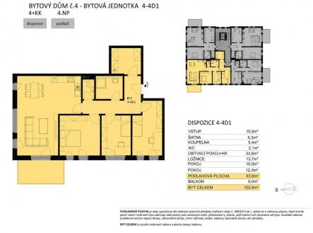 Fotka 3 | Prodej bytu, 4+kk, 103 m²