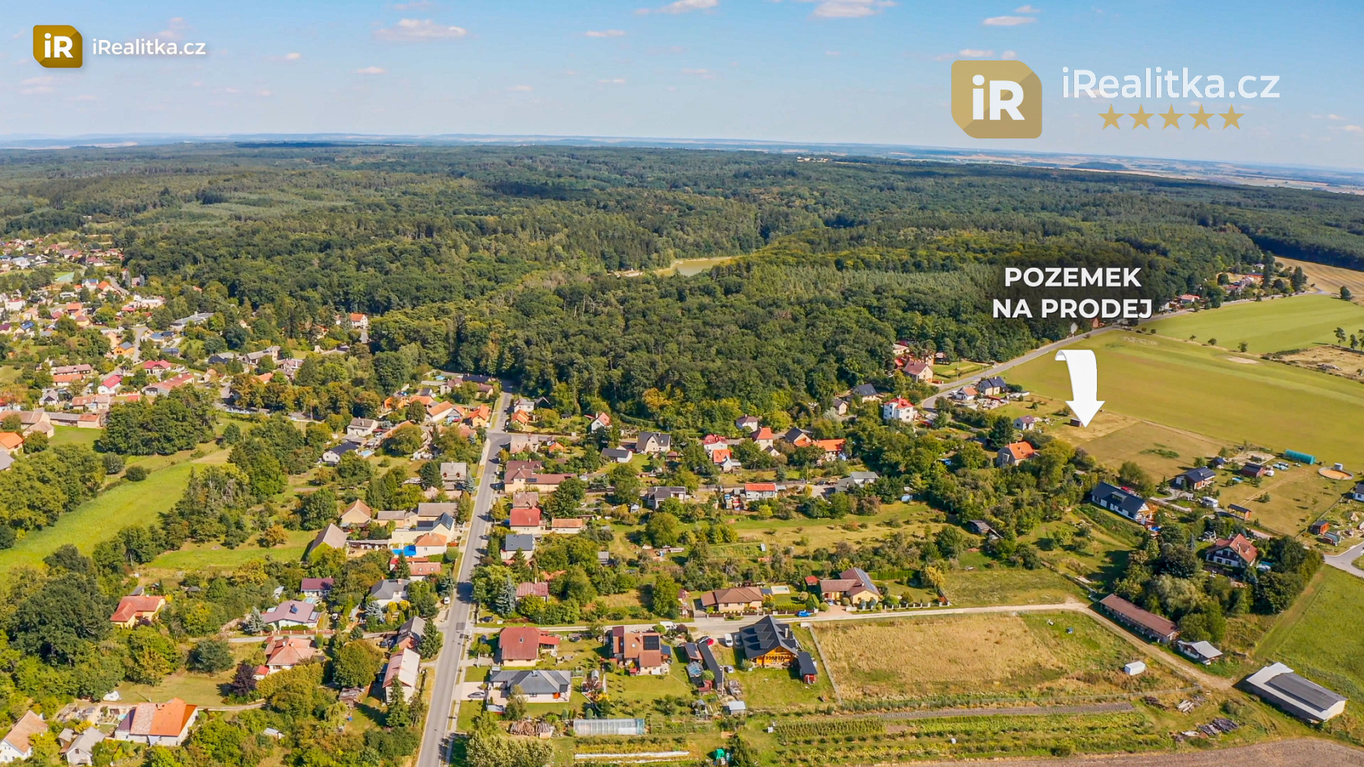 Velký stavební pozemek 1.910 m2, Charvatce - Mladá Boleslav