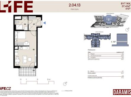 Prodej bytu, 1+kk, 37 m²