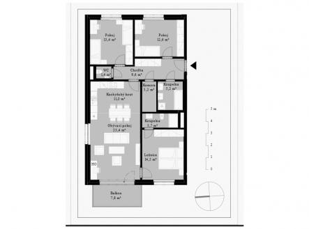 MoCu_BA23303_pudorys | Prodej bytu, 4+kk, 98 m²