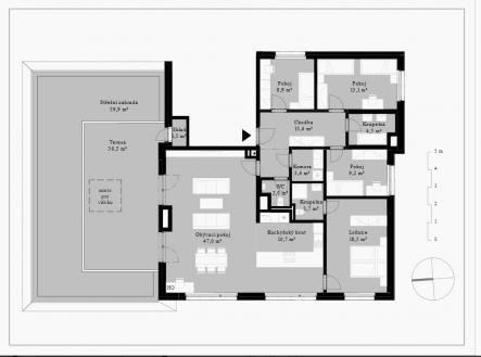 MoCu_BA24401_pudorys | Prodej bytu, 5+kk, 136 m²