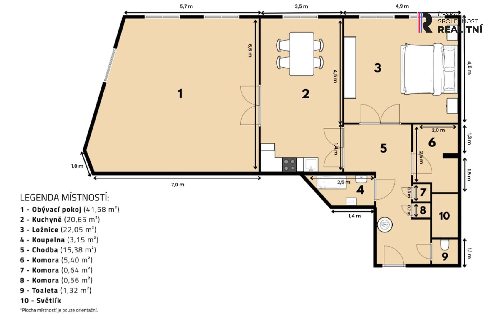 Pronájem bytu, 2+1, 106 m2