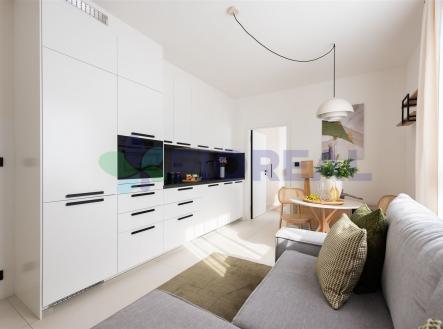 . | Pronájem bytu, 2+kk, 39 m²