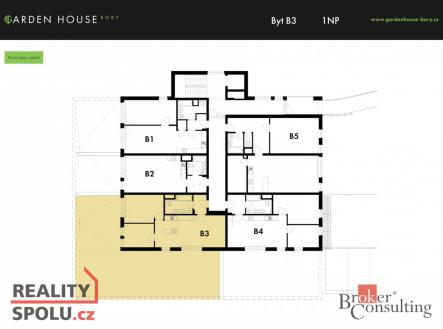 Prodej bytu, 3+kk, 68,33 m²