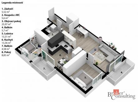 Prodej bytu, 3+1, 72 m²