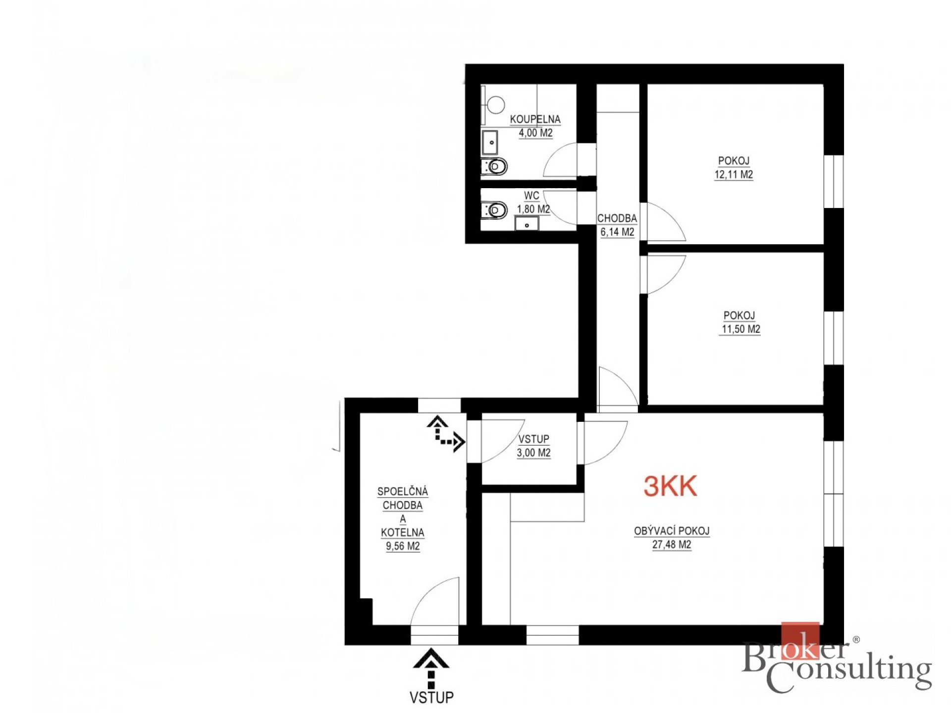 Prodej, byty/3+kk, 66.1 m2, 67124 Vrbovec, Znojmo [ID 51439]