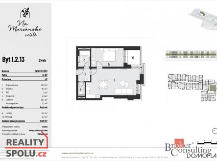Prodej bytu, 2+kk, 54,9 m²