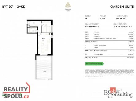 Prodej bytu, 2+kk, 65,84 m²