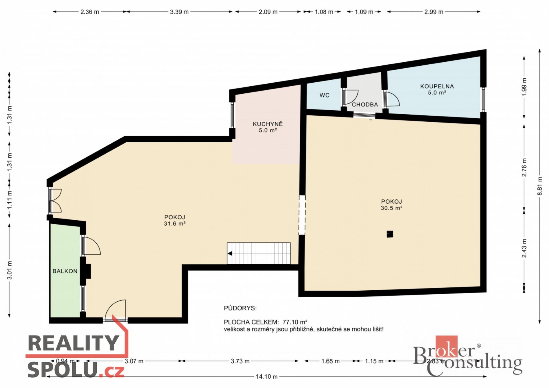 Prodej, byty/3+kk, 104 m2, Nové sady, Brno-město, 60200 Brno-střed [ID 60653]