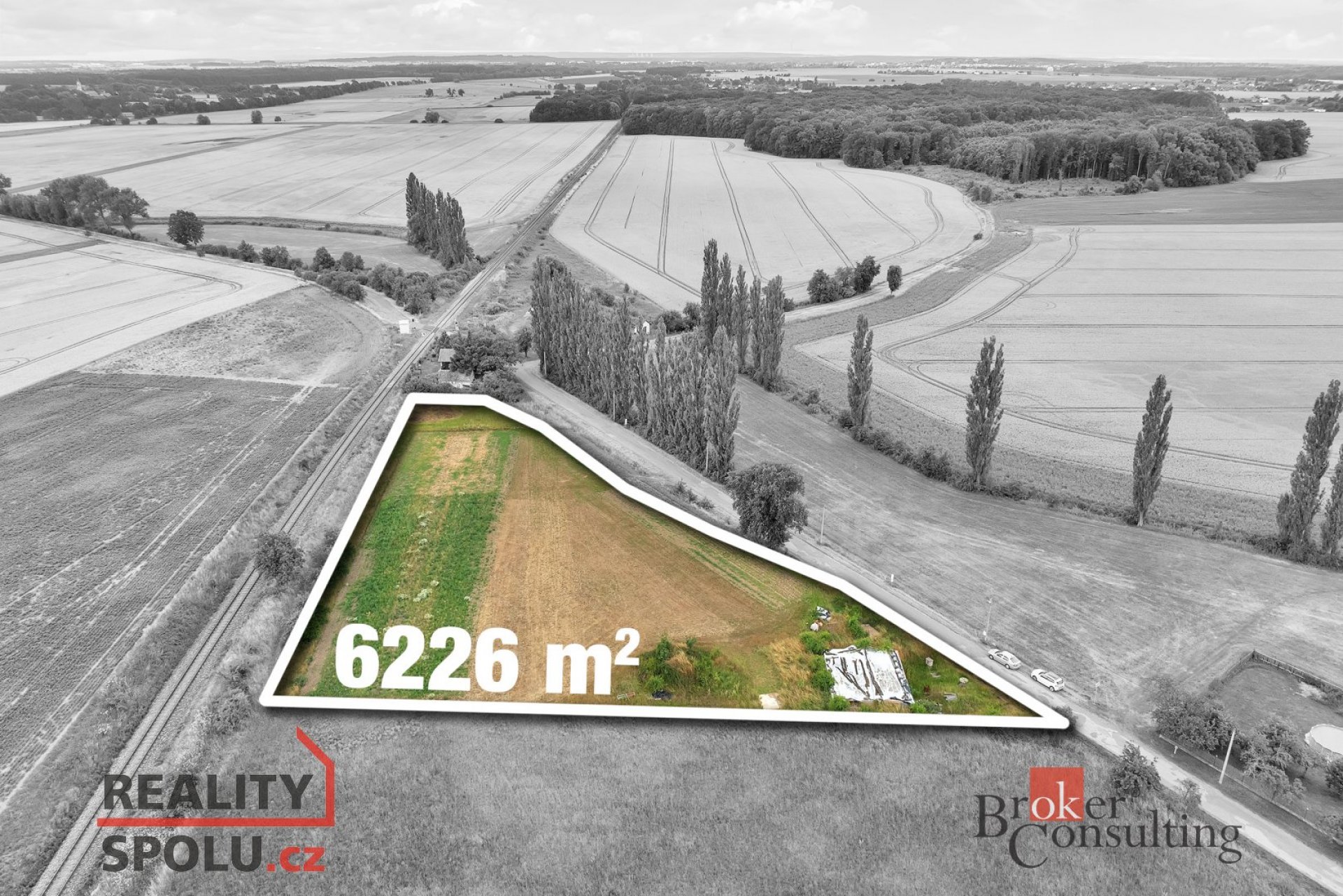 Prodej rozlehlých pozemků o výměře 6.226 m2, Zachrašťany, okr. Hradec Králové