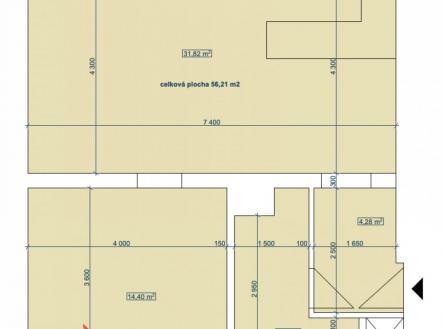 Prodej bytu, 2+kk, 56 m²