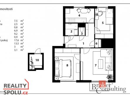 Prodej bytu, 3+1, 62 m²