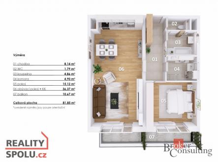 Prodej bytu, 2+kk, 71,18 m²