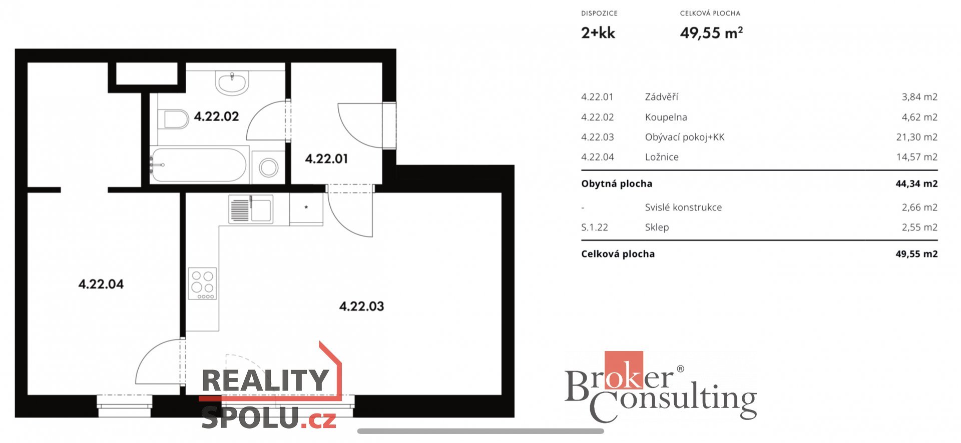 Pronájem, byty/2+kk, 50 m2, Goldscheiderova 3055/5, Jižní Předměstí, 30100 Plzeň 3 [ID 64312]