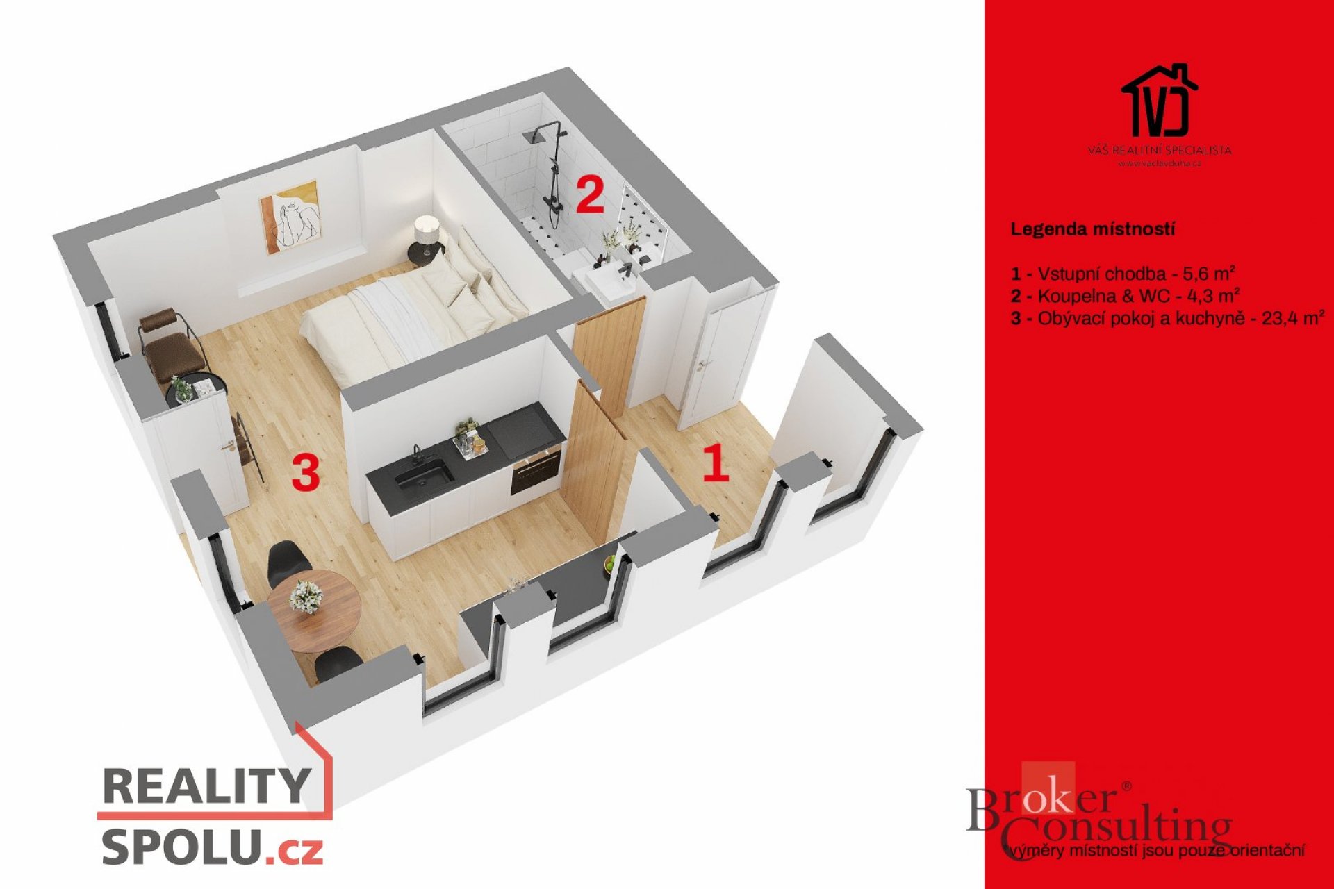 Prodej, byty/1+kk, 42.32 m2, 46812 Bedřichov, Jablonec nad Nisou [ID 64737]