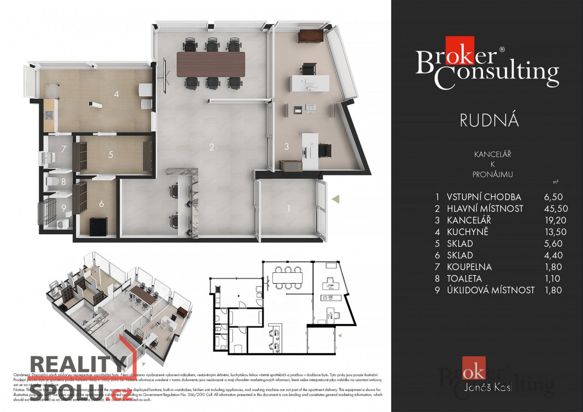 Pronájem, komerční/kanceláře, 99.4 m2, Masarykova 237/76, 25219 Rudná, Praha-západ [ID 63747]