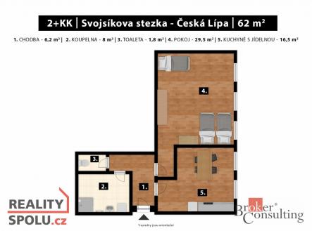 Prodej bytu, 2+kk, 62 m²