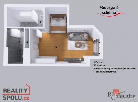 Prodej bytu, 1+kk, 37,3 m²