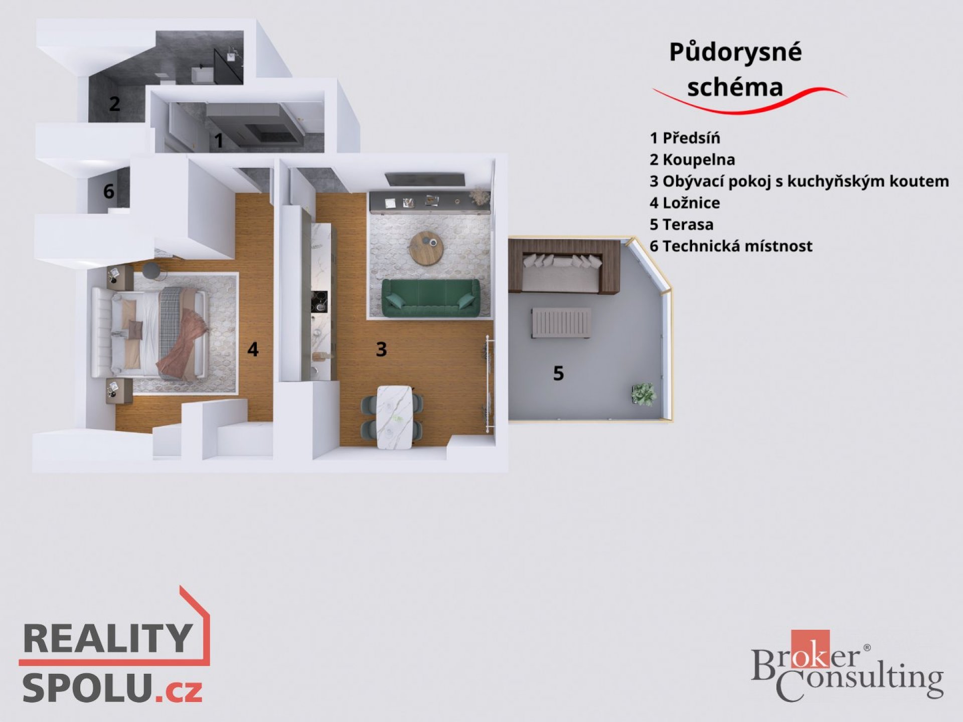 Prodej, byty/2+kk, 58.3 m2, Heydukova 1220/16, Libeň, 18000 Praha 8 [ID 65627]