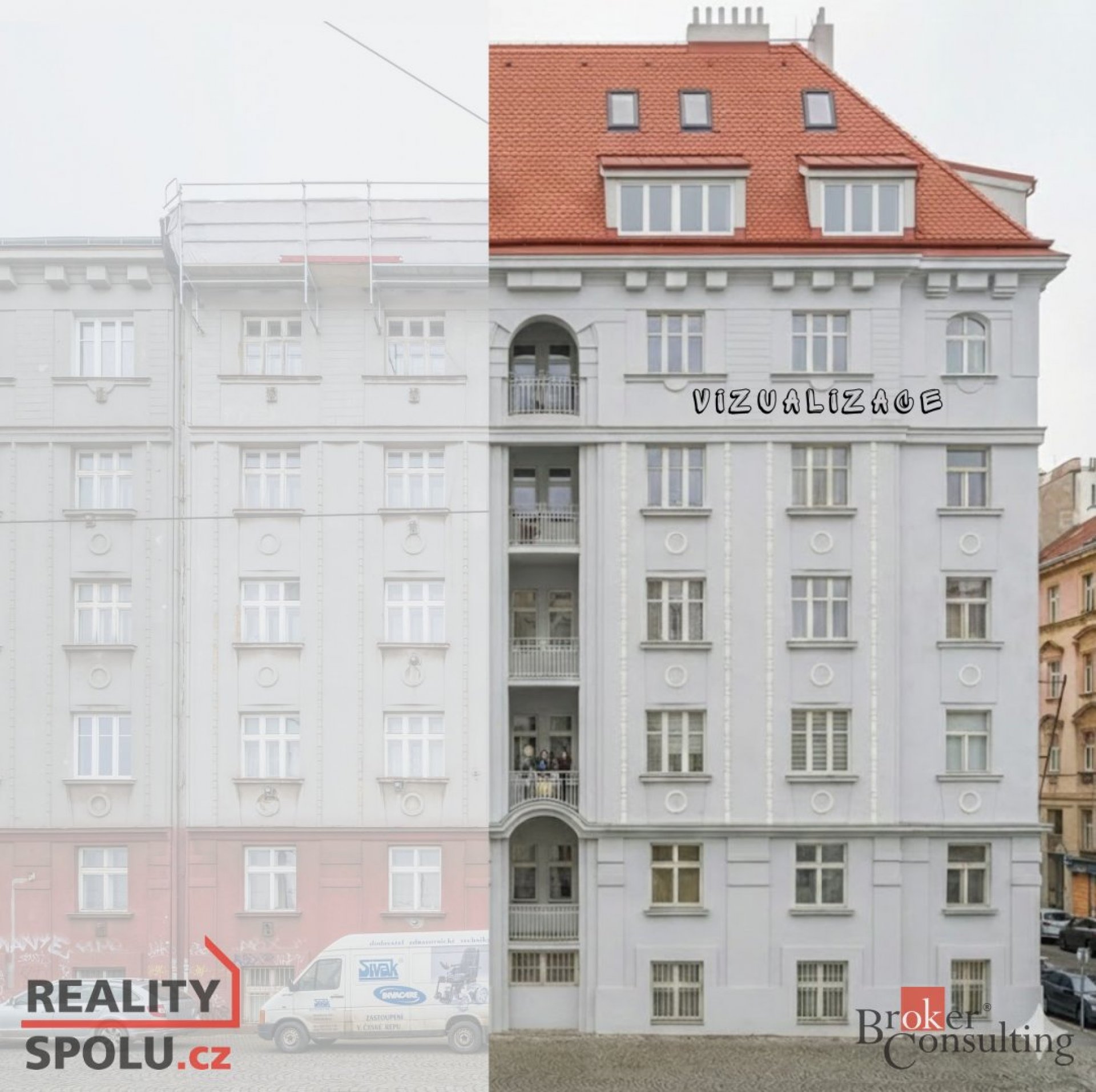 Půdní byt 4+kk s panoramatickou střešní terasou