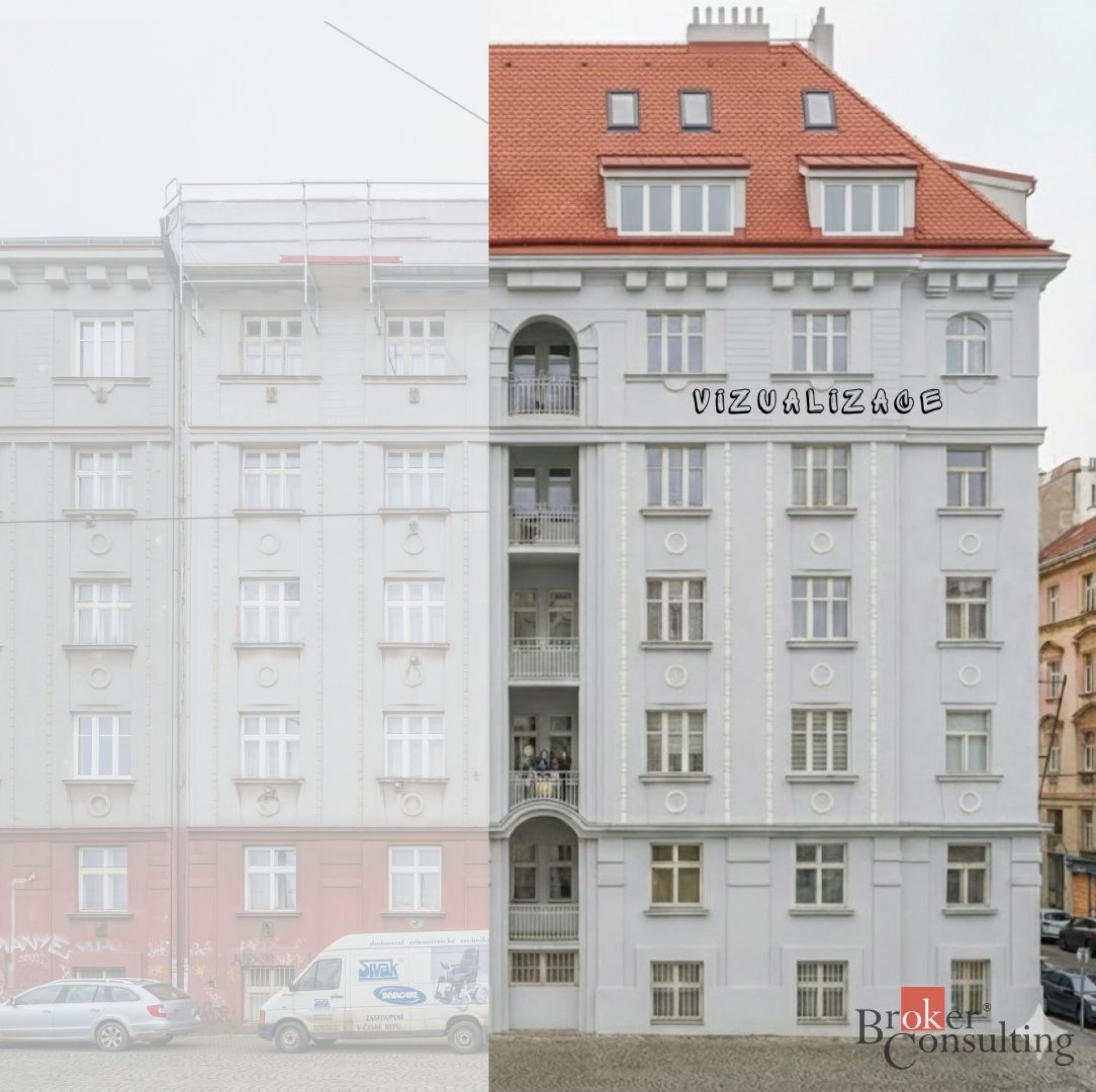 Půdní byt 4+kk s panoramatickou střešní terasou